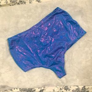 Iridescent booty shorts